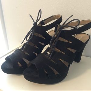 Strappy Black Heels